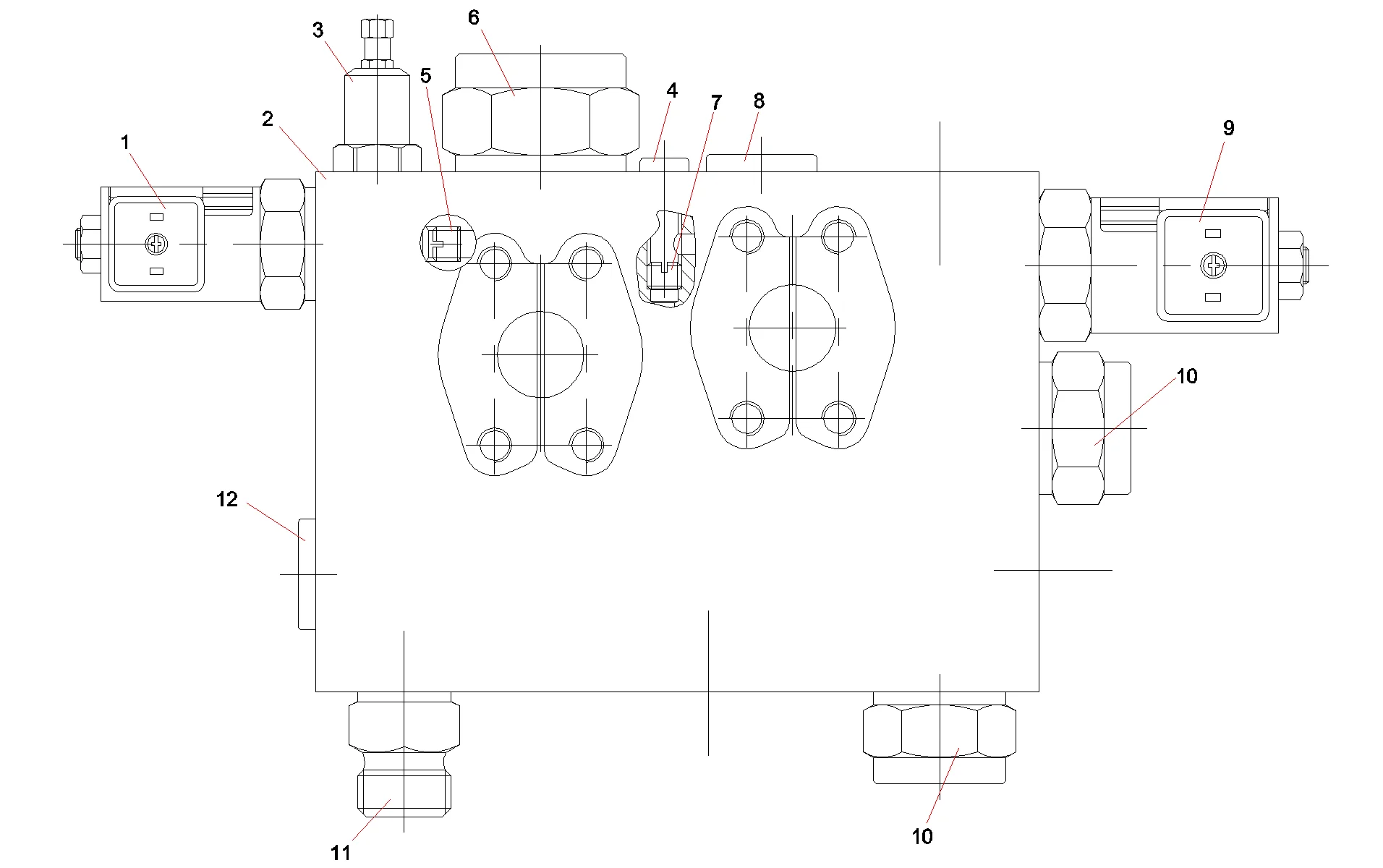 A810201062372 A810201062373 Block, valve left  pitching cylinder RSC45.2.2.8  RSC45.2.2.9  SANY  reacher stacker