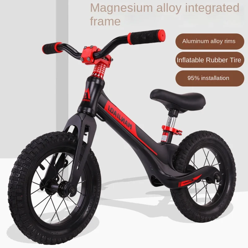 LazyChild 1-6 Year Old Children's Balance Car Without Pedal Comfortable Scooter Magnesium Alloy Frame Two-wheeled Baby Scooter