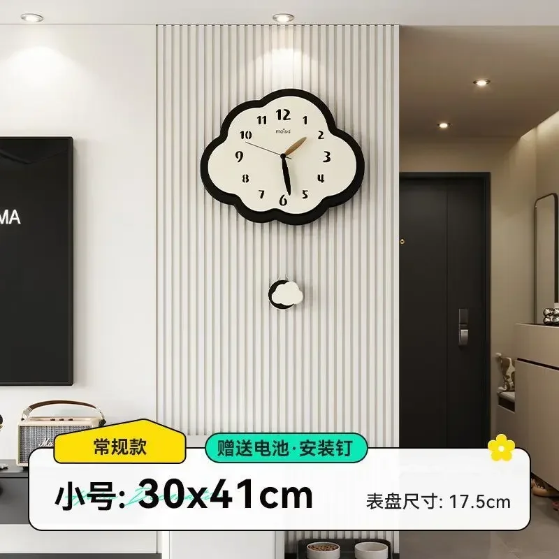 ساعة حائط إبداعية على مدار الساعة السحابة 2024 منزل المشاهير على الإنترنت الجديد معلق على الحائط مطعم حديث ساعة بسيطة صامتة