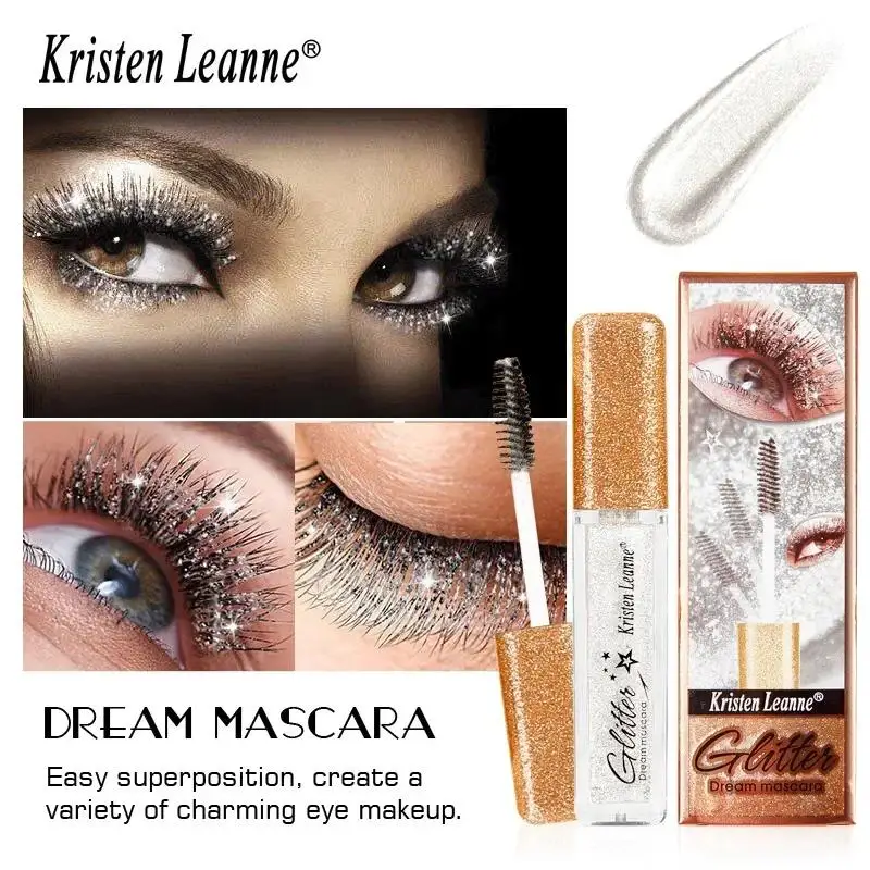 Mascara Glitter Diamond Colored Pearlescent Eye Makeup For Women Curling Thick Mascara Waterproof Korean Cosmetics Beauty