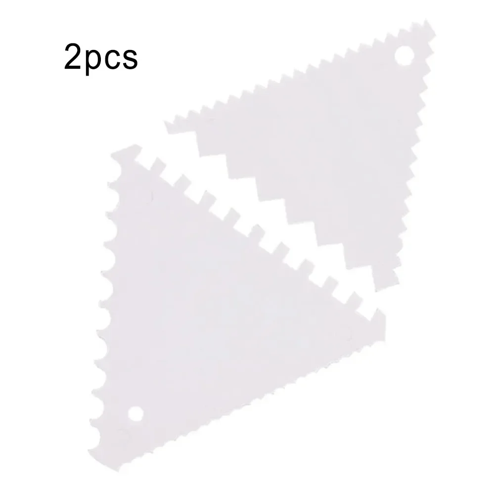 High Quality Brand New Cake Tool Cake Side Scraper 2PCs Baking Cream Scraper Cake Edge Side Tool Plastic Professional