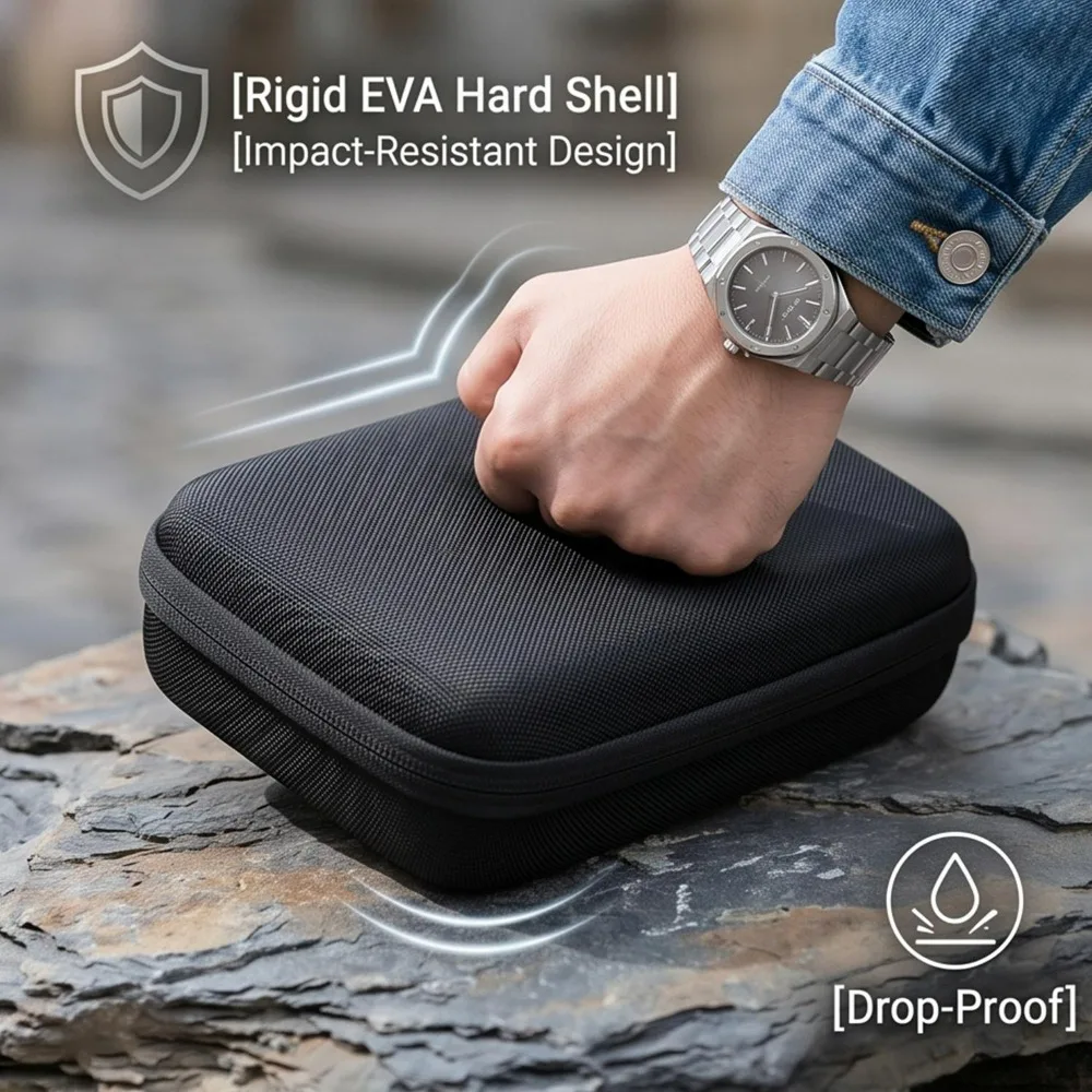 EVA Hard Carrying Case with Hand Strap for DJI Pocket 4 Protective Bag Portable Protective Storage Bag for DJI Osmo Pocket 4/3