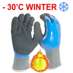 3 pares de baixa temperatura quente à prova dcold água à prova de frio luvas de trabalho térmico de armazenamento frio anticongelante à prova de vento pesca ao ar livre