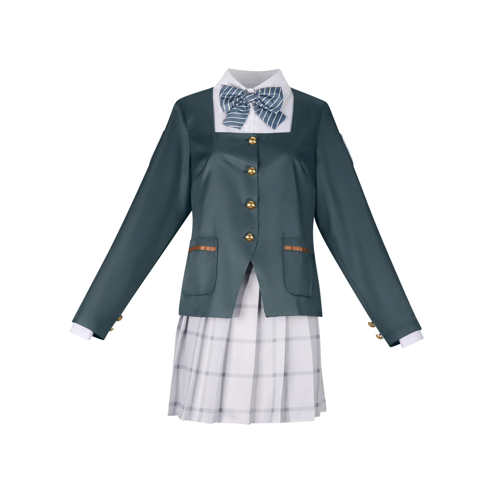 Azur Lane Sakurai Miyo Cosplay Kostüme Mädchenkleid JK Rock Grün Schulkleidung