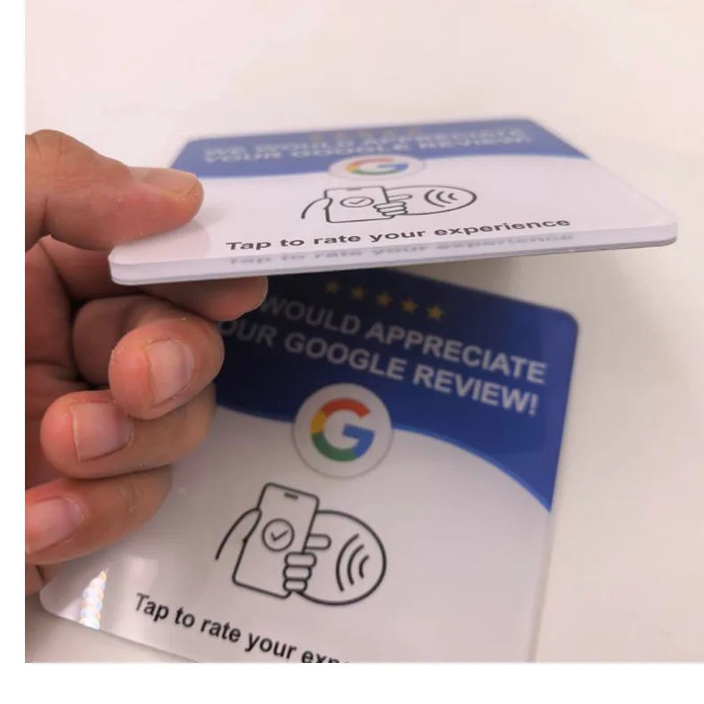 10Pcs Reusable Google Review Tap NFC Card, Review Us On Google Programmable NFC Tap Card User-Friendly Time-Saving Factory Spot
