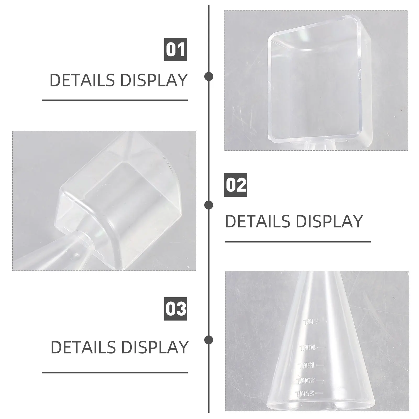 

5pcs Plastic Measuring Cup Transparent Heat Resistant Anti Static Graduated Hair Dyeing Mixing Scale Cup For Perm Coloring Tint