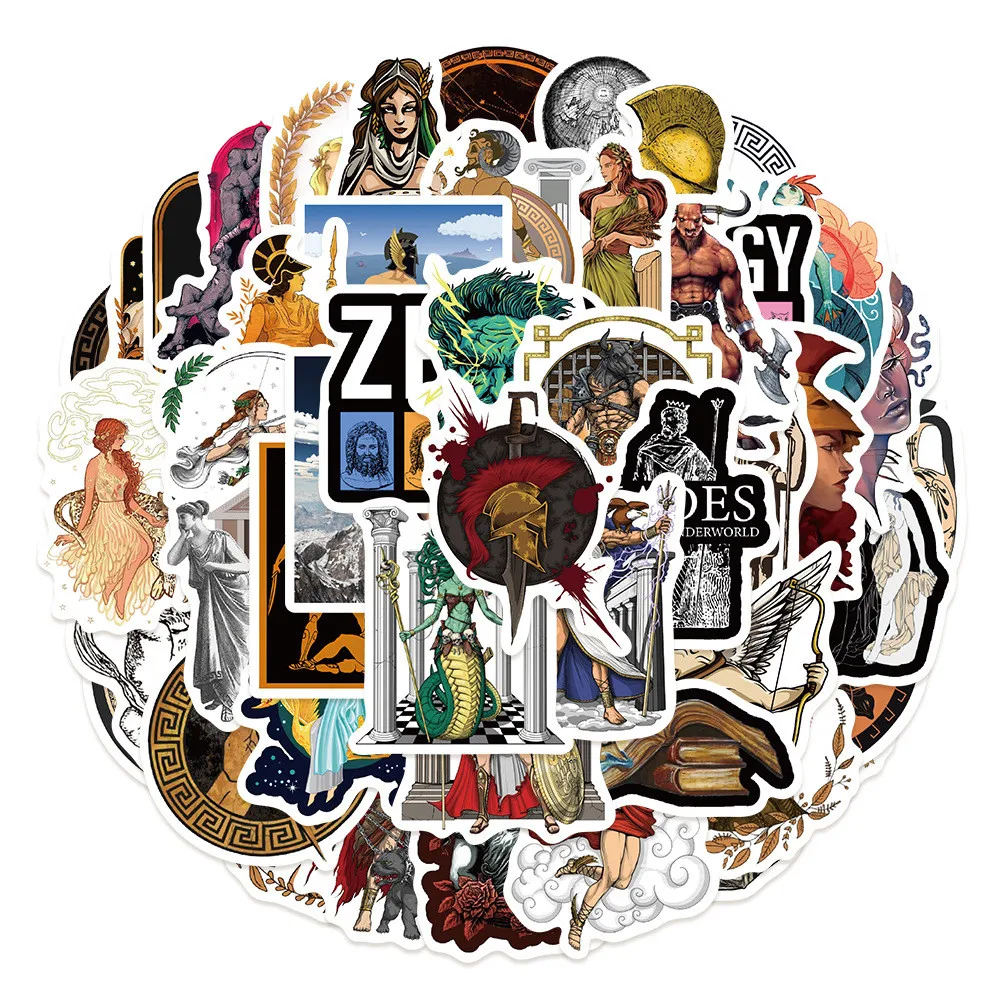 50PCS Greek Mythology Aesthetics Stickers - Decor for Laptops & Notebooks AnimeWorlds Store