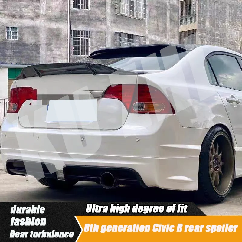 For Honda Eighth Generation Civic FD2 2005-2011 High Quality ABS Material Carbon Fiber Look Rear Spoiler Trunk Lid R Style