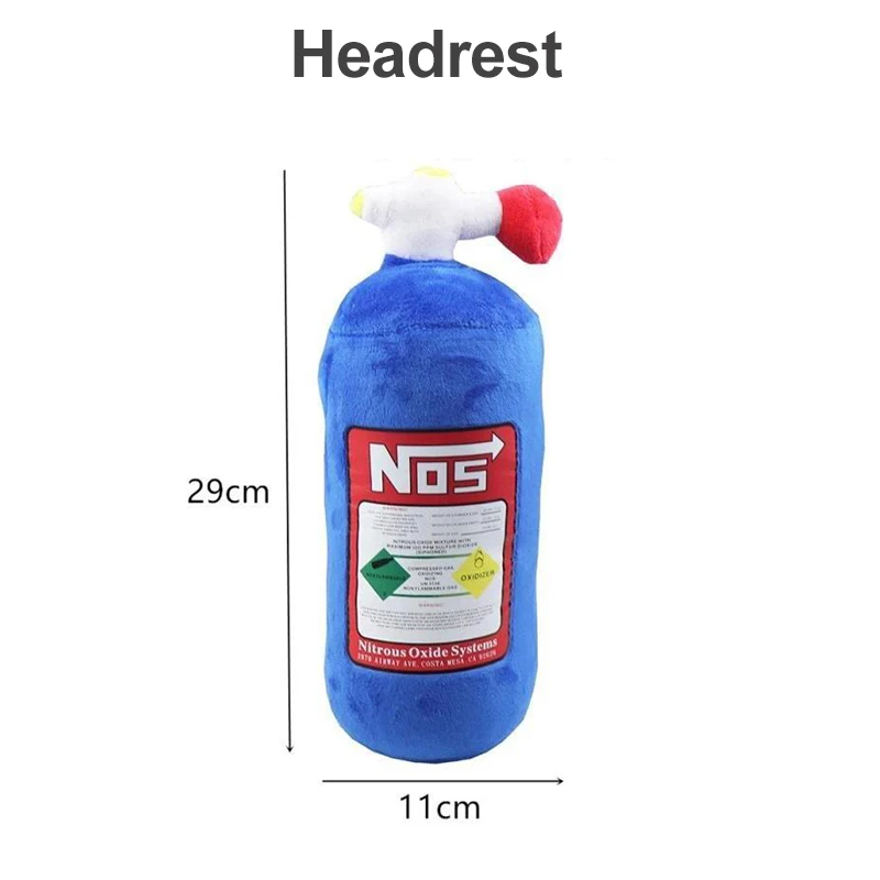 New Car Neck Pillow Car Headrest for Driver Front Passenger Seat NOS Bottle Pillow Car Decor Headrest Cushion Plush Pillow image 5