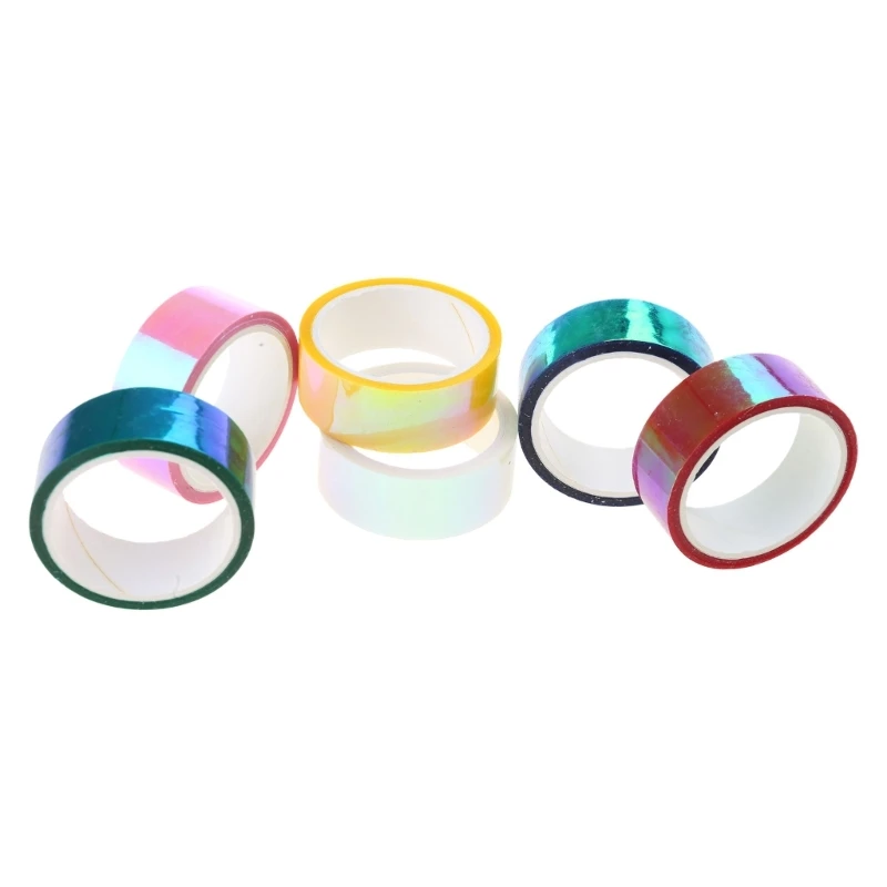 

6Pcs Colored Masking Tape Set Multi-Uses Masking Tape Sticky Paper Multi Colored Dropship