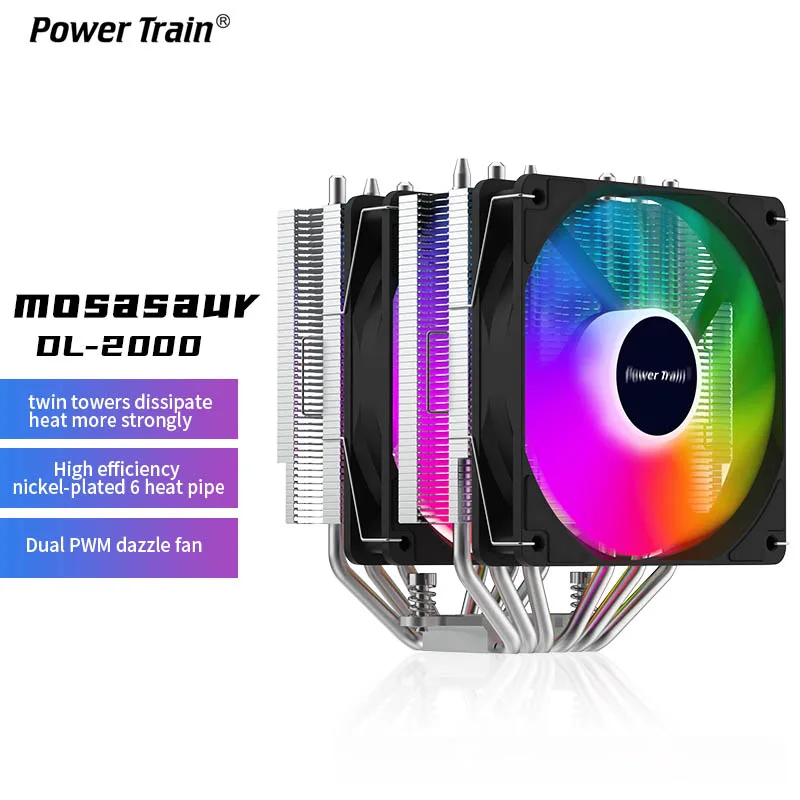 Радиатор шасси Power train DL - 2000 6, радиатор для радиаторов IntelLGA17XX / 155 x / 1200/1366/755 / AMD/AM4CUP