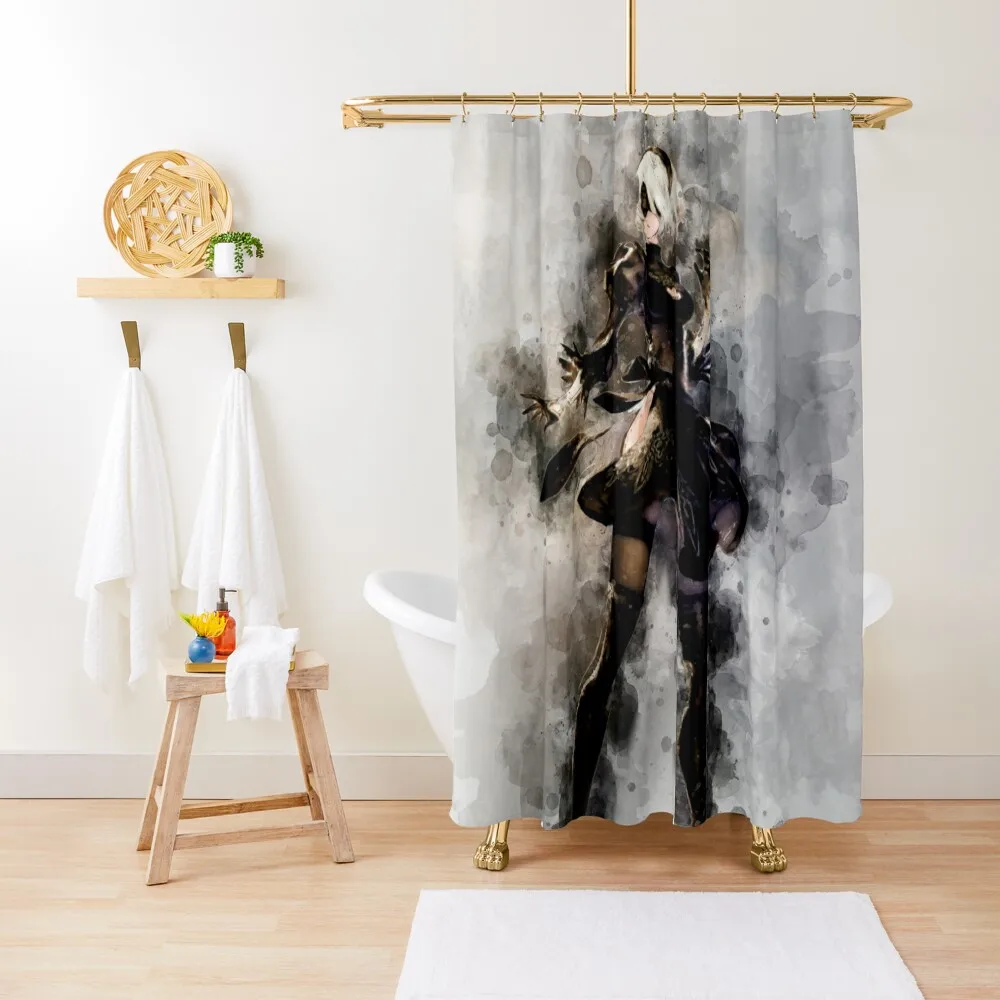 

Nier Automata - 2B Shower Curtain Bathroom Decor Modern Bathroom Accessories Shower For Bathroom Curtain