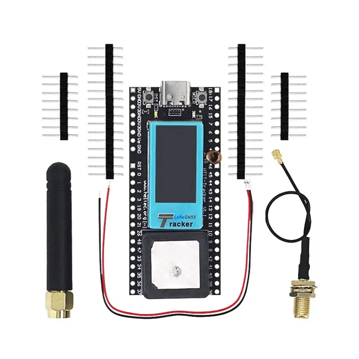 

#87U Electronics Accessories,Lora Wireless Tracker LoRa Meshtastic Asset Tracker for Bike Car,Black