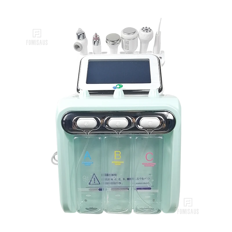 Skin Cleaning RF Lifting Spray 6 in 1 Small Bubble Hydro Oxygen Blackhead Remove Skin Rejuvenation Anti-Aging Beauty Machine