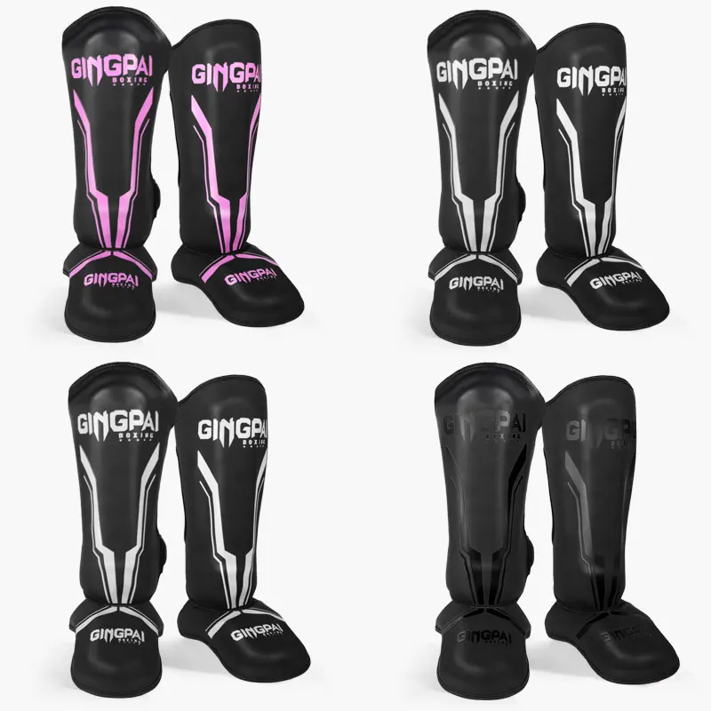 Youth/Adult Kids MMA Boxing Shin Guards Instep Kickboxing Ankle Support Equipment Karate Protectors Sanda Muay Thai Leggings DEO