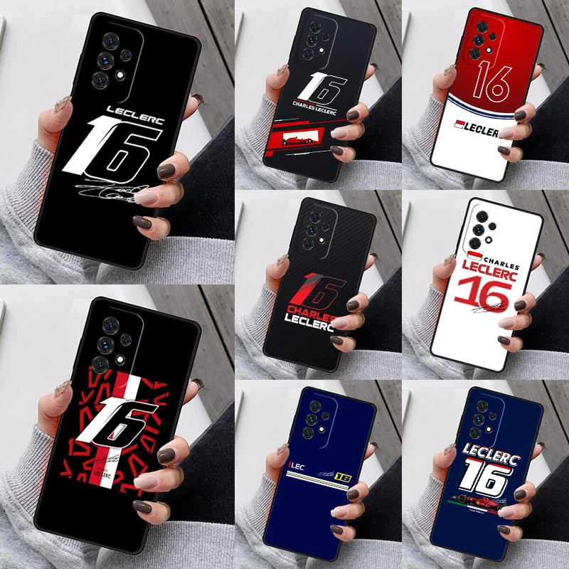 Charles Leclerc 16 F1 Phone Case For Samsung Galaxy S23 S21 S20 FE S24 S22 Ultra Note20 S10 S9 S8 Plus A40 A52 A12 A13 A53