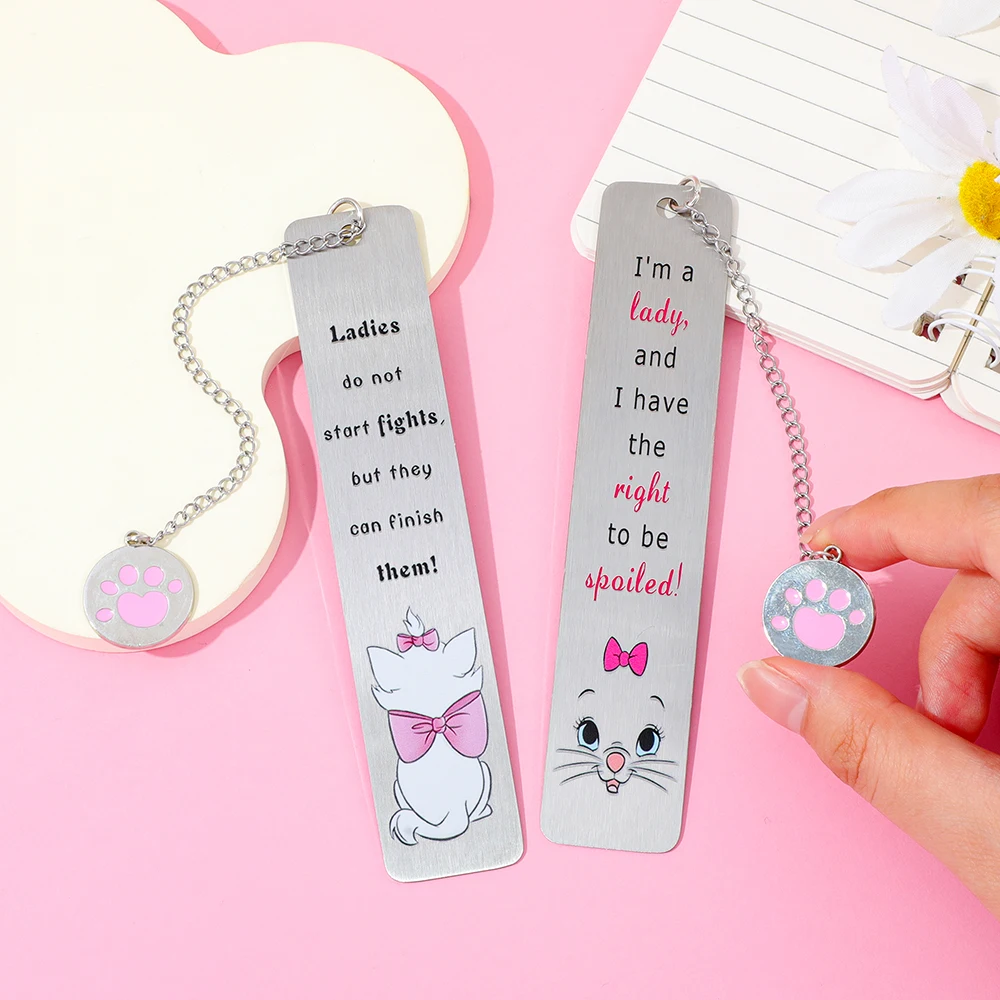 

Mary Cat Stainless Steel Bookmarks For Anime Lovers Collections Reading Gifts for Women Readers Good Sisters Christmas Gifts