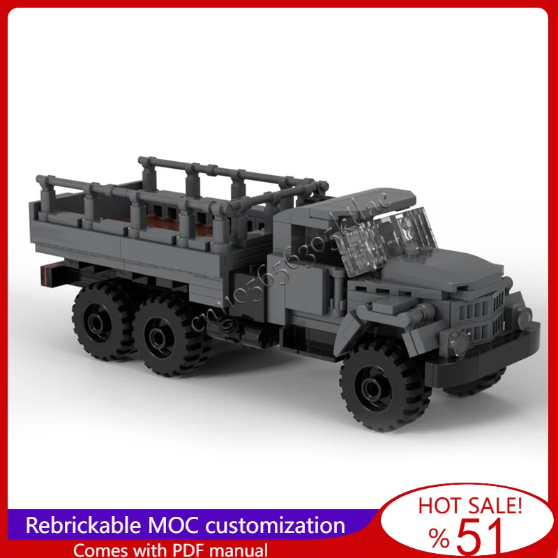 

318 шт. ZIL-131 v2 назначение военный транспортный грузовик модель MOC строительные блоки кирпичи креативная сборка игрушки детские рождественские подарки