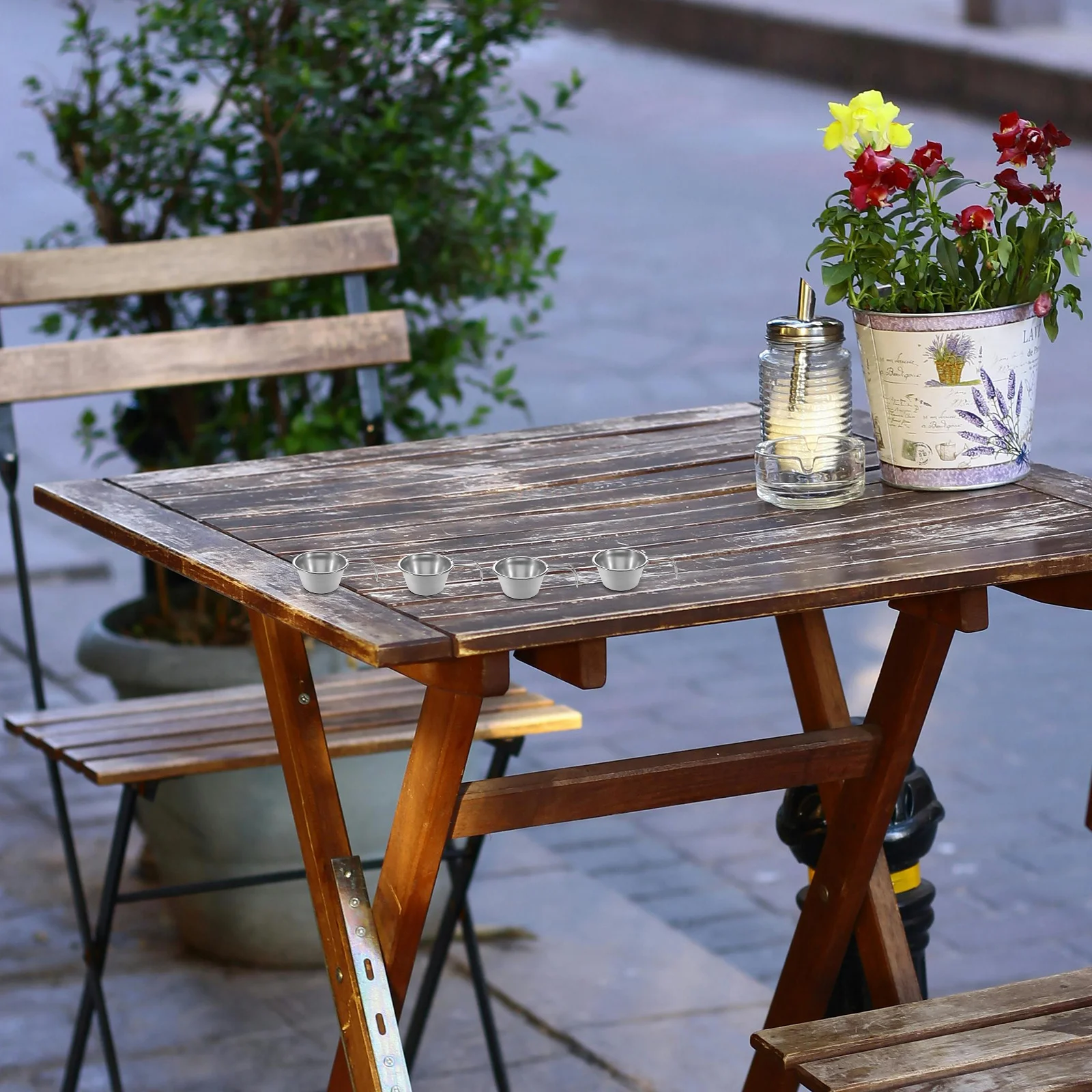 

4Pcs Portable Mini Stainless Steel Cups Outdoor Travel Reusable Beverage Mugs Compact Camping Drinking Gear Sturdy Rustproof