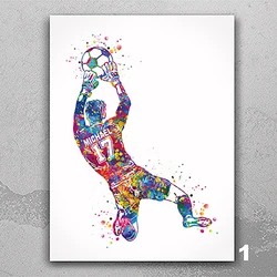 Personalized Goalkeeper Name Poster Customizd First Name Goalkeeper Canvas Painting Idea Poster Prints Bedroom Decor Sport Gift