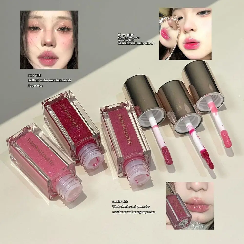 Fashion Sparkling Star Mirror Lip Glaze Pearlescent Water Light Dodging Lips Fine Shining Lip Gloss Explosive Shining Lip Gloss