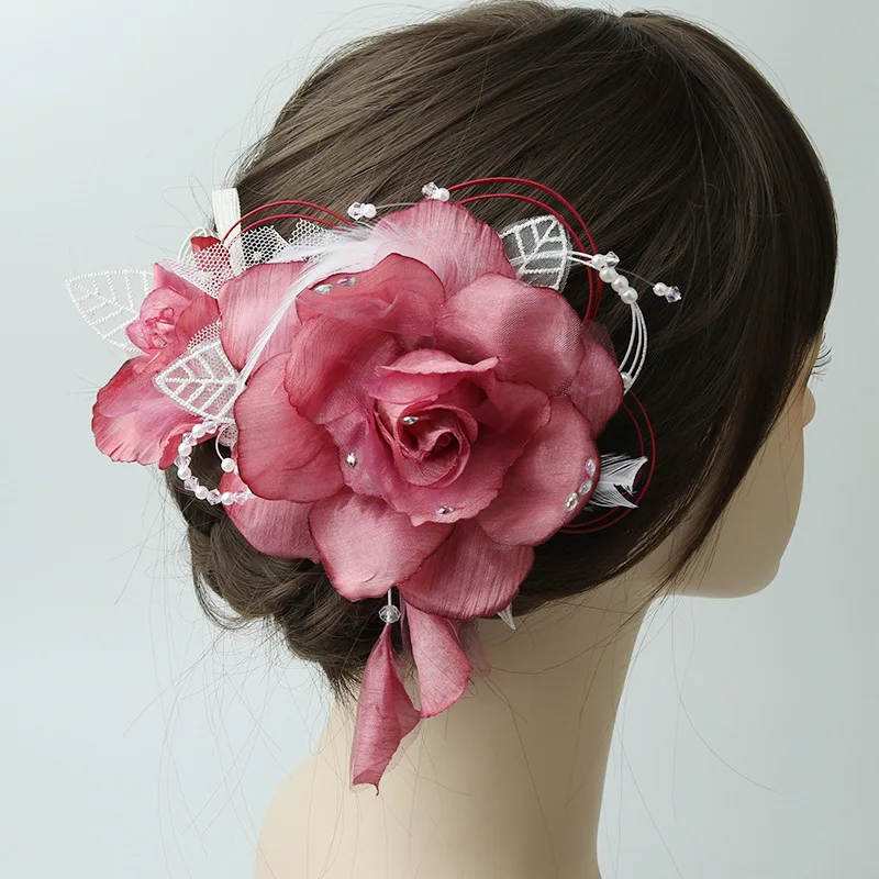

Mizuhiki Dahlia Hair Comb: Traditional Japanese Kanzashi for Kimono & Yukata, Retro Updo Hairpin