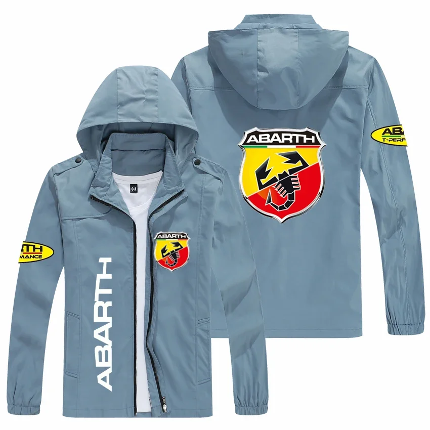 2023 nuova giacca con cappuccio da uomo con logo ABARTH primavera e autunno stampa popolare giacca da motociclista allentata moda casual da uomo street Basebal