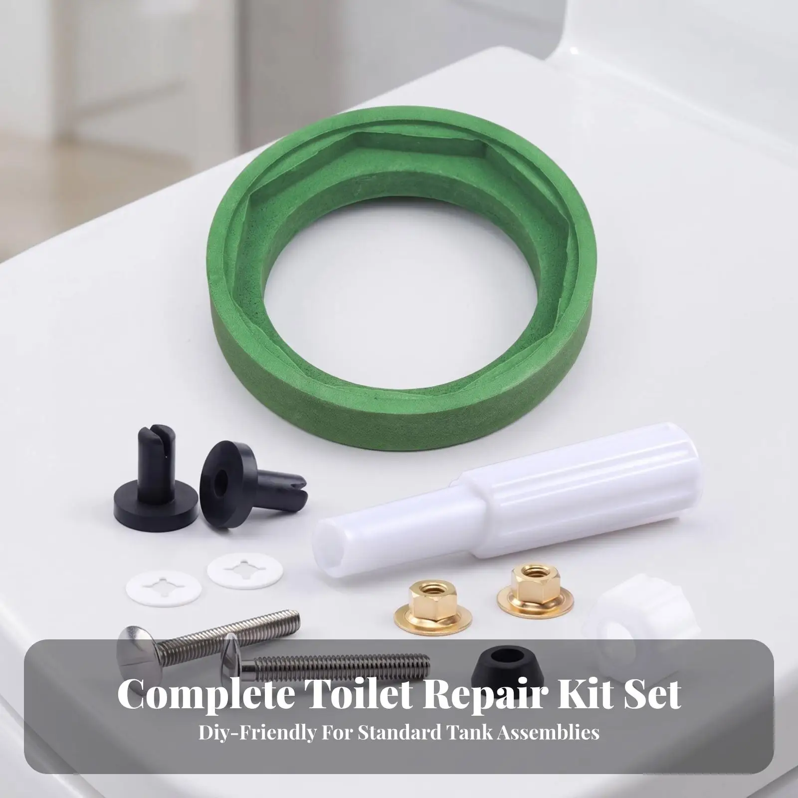 Anti Leak Toilet Bowl Gasket Ring for AS738756-0070A Sturdy Circular Seal with Mounting Hardware Kit