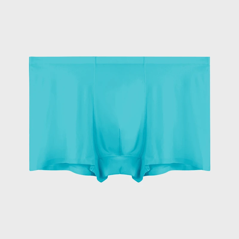 Herrenunterwäsche Großhandel Eisseide Nahtlose Boxershorts Antibakteriell Atmungsaktiv Sport Sommer Dünne Bequeme Boxershorts