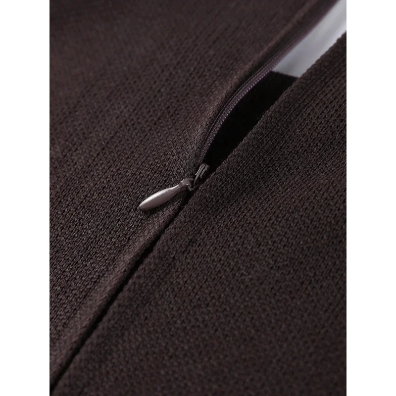 Bonny moda lavorato a maglia manica corta patchwork pieghettato abito longuette donna elegante o-collo a vita alta abito lungo da festa abito da donna