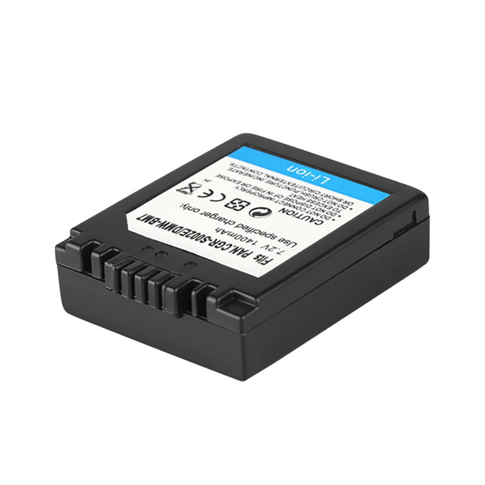 Paquete de batería de litio para cámara Digital, Pila de iones de litio de 7,2 V y 1400mAh, para Panasonic DMW-BM7 CGR-S002E CGA-S002