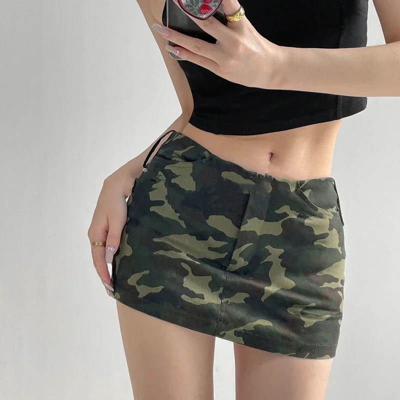 

Sexy Mini Skirts with Lining Women Low Waist Slim Vintage Autumn A-line European Style Streetwear New Hot Girls Y2k Faldas Mujer