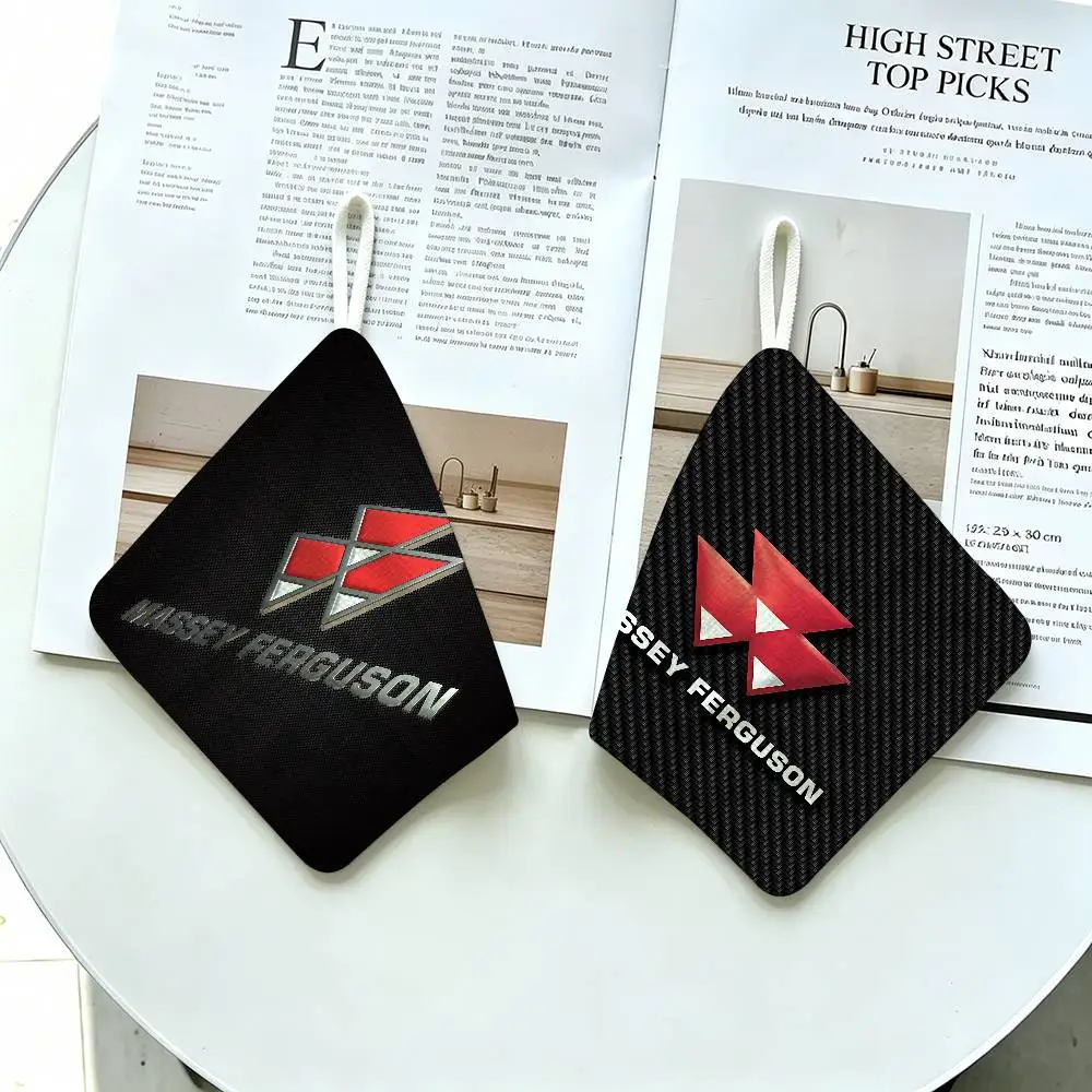 M-Massey F-Ferguson Polyester Cotton Hand Wiping Towel, Anti-shrink Hanging Kitchen Cloth for Household Cleaning