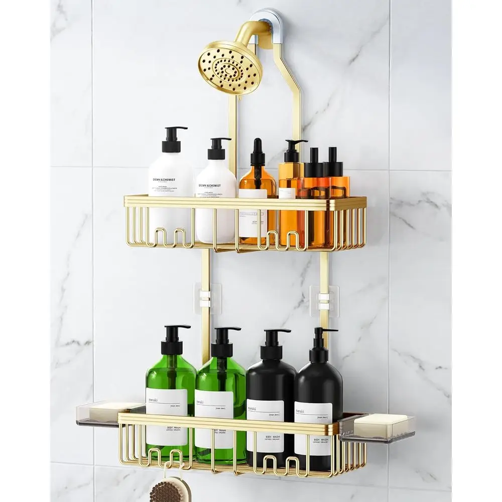 

Shower Caddy Hanging, Shower Organizer Hanging, Shower Racks, Inside Shower Hooks, Rust-Free Bathroom Organizers, Storage with S