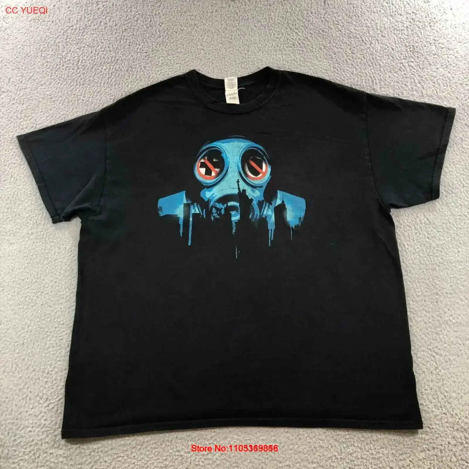 Camiseta Purge para hombre XL, camiseta promocional de terror de película negra, camiseta vintage lavada, versátil, a la moda, transpirable, para uso diario