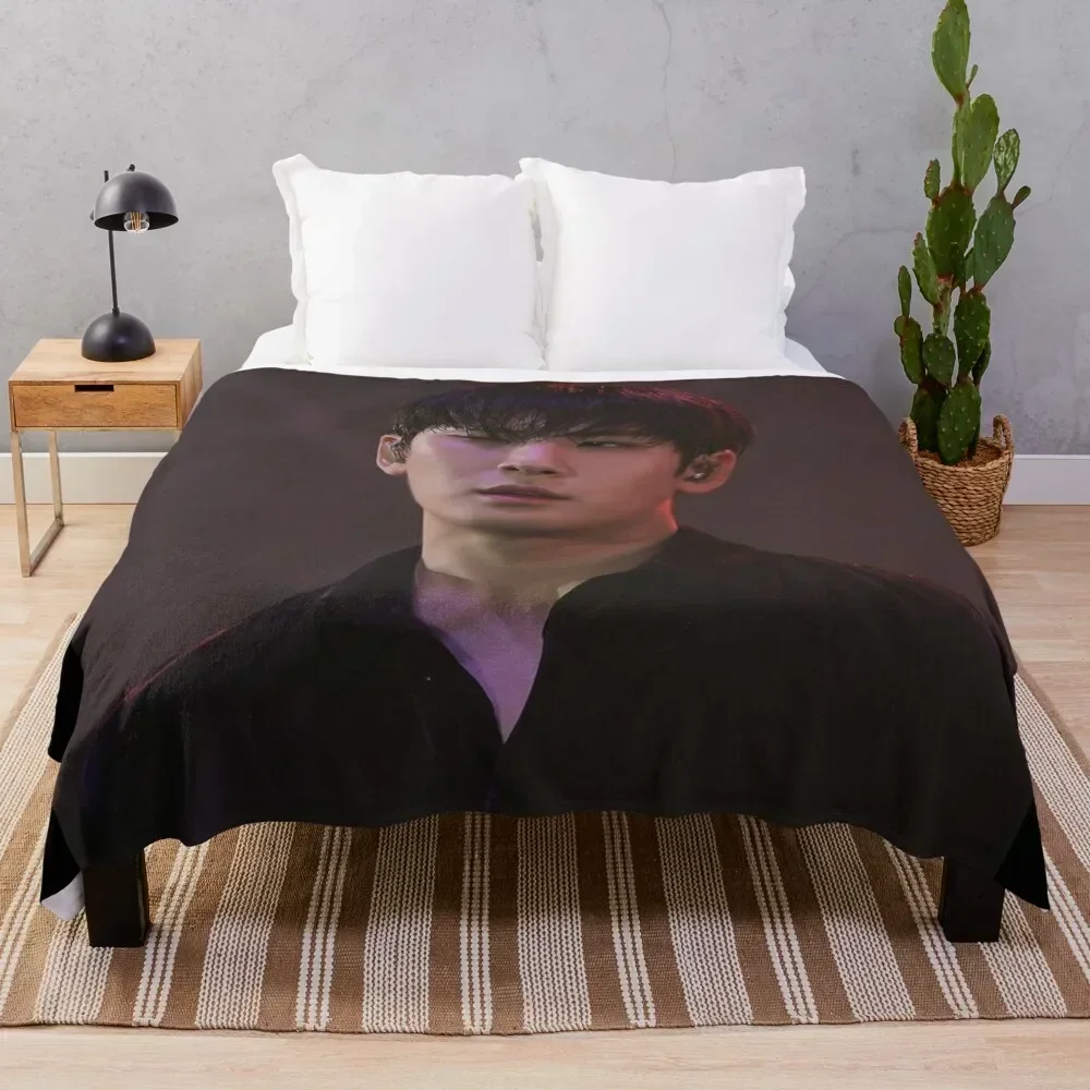 

Kim Mingyu - V6 Throw Blanket Vintage Plaid on the sofa Decorative Sofas Luxury St Blankets