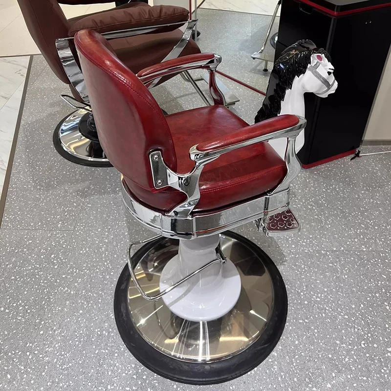 كرسي تصفيف الشعر الداخلي الاحترافي للأطفال، كراسي مريحة للتجميل، مسند ظهر جمالي، كرسي سيلا بذراعين