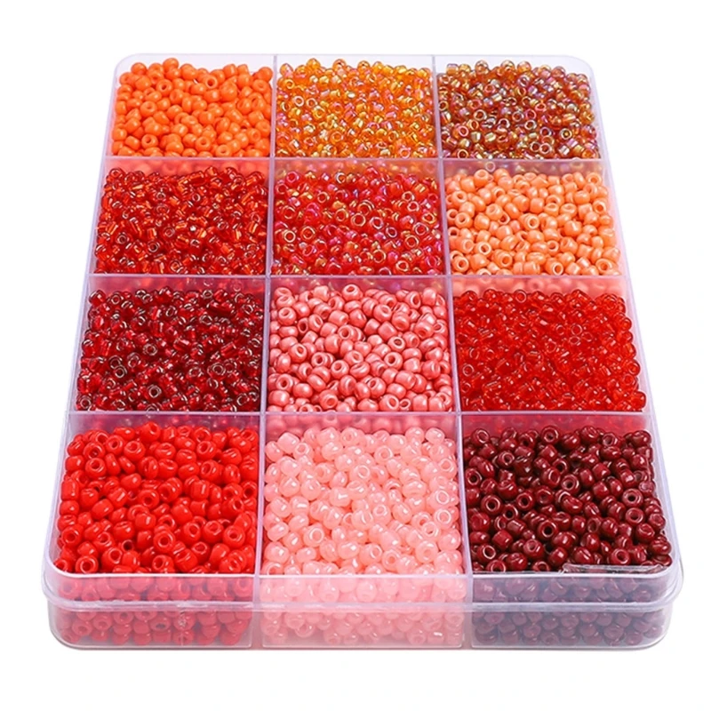 Elegant Round Spacer Beads Practical Plastic Jewelry Organizers Box with 12 Compartments for Bead Storage and Crafts