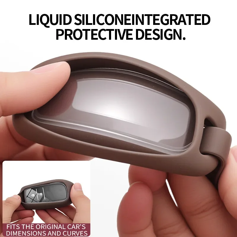 Liquid Silicone Key Cover Soft Anti-Drop Wireless Control Key Protective Case Modified Accessory For Toyota Land Cruiser FJ 2026 detail image 3
