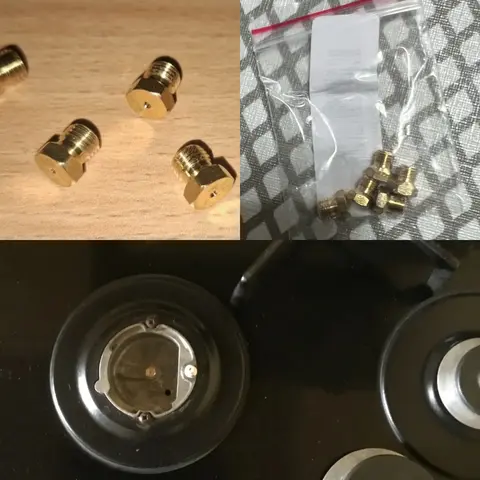 5 st brännare gas naturgas häll gasol konverteringskit jetstrålar munstycken injektorer set funktioner standard M6 x 0,75 gänga köksdelar 8 best sales gasbrännarmunstycke - №2