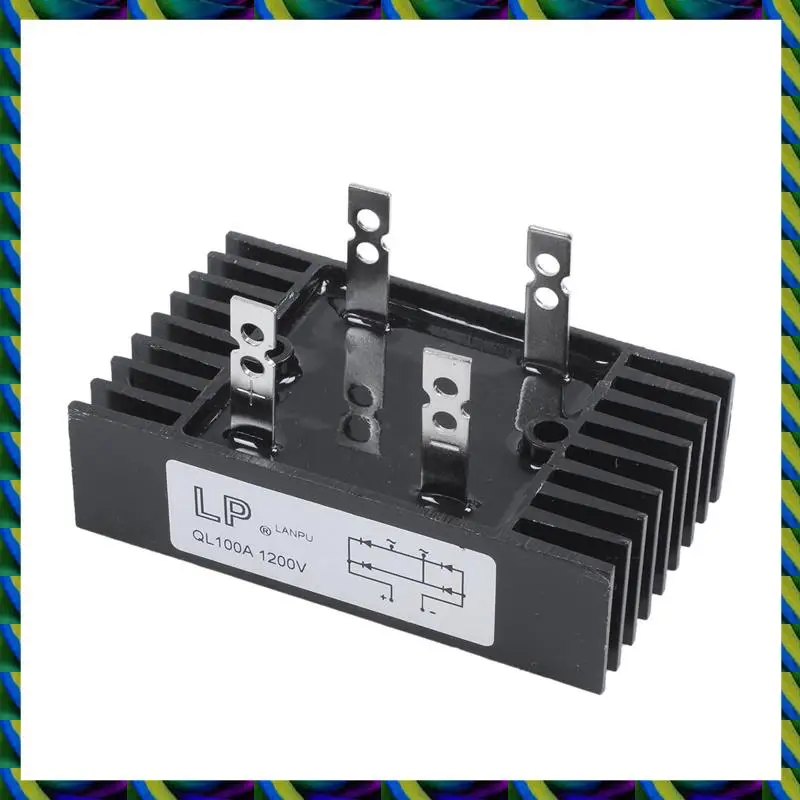 يوميا 2X 100 أمبير 1200 فولت 4 دبابيس 1 المرحلة ديود جسر المعدل Ql100 نوع