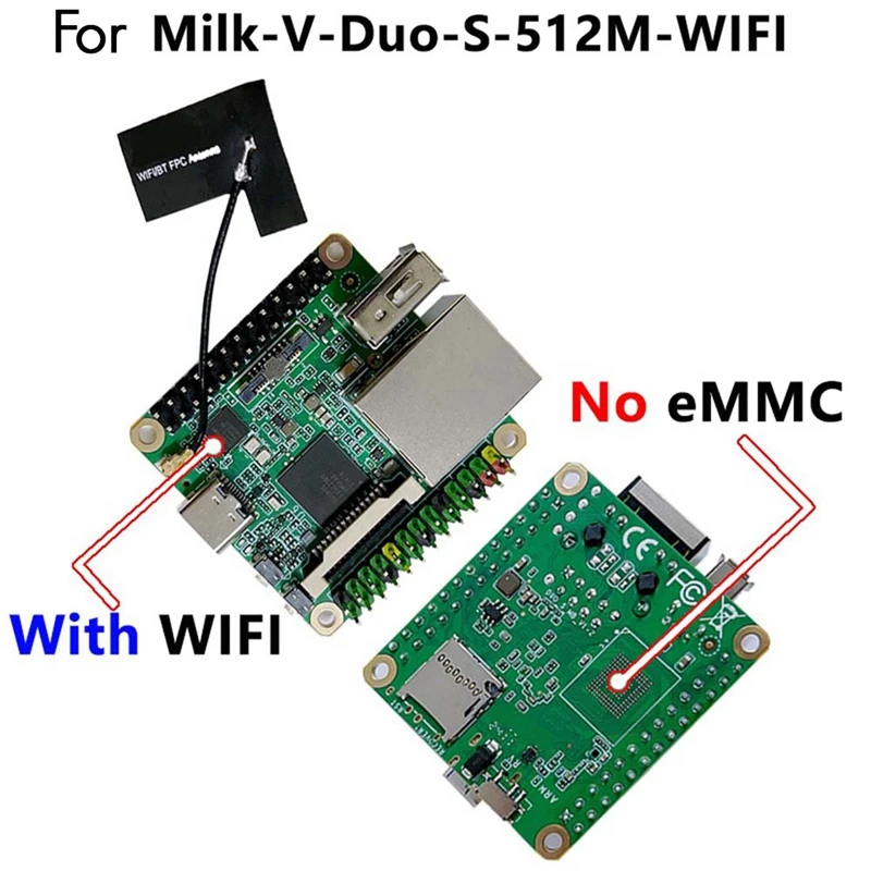 Milk-V Duo S 512M-WIFI Development Board+STC Downloader RISC-V Linux Wifi6/BT5 100Mbps Milk-V Duo S 512MB SG2000