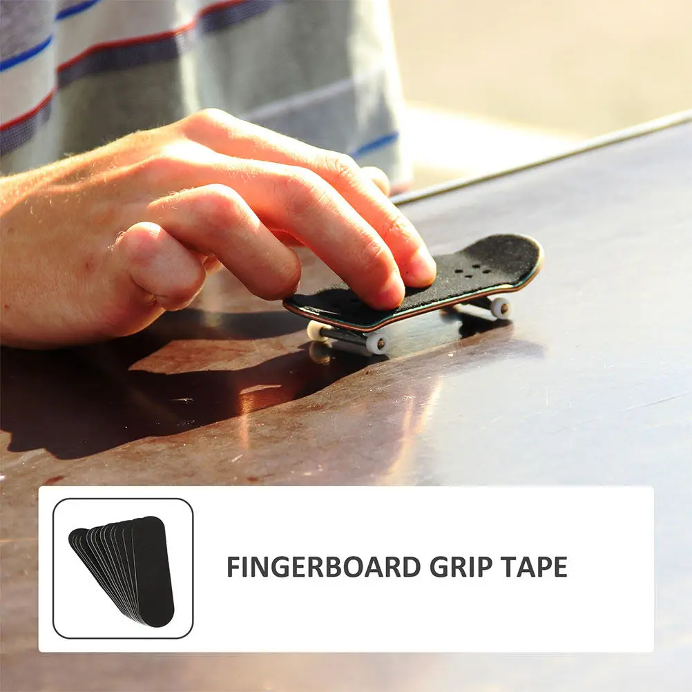 20Pcs Finger Skateboard Anti Slip Foam Pads Essential Mini Skateboard Grip Tape Accessories Black Non Slip Fingerboard Grip