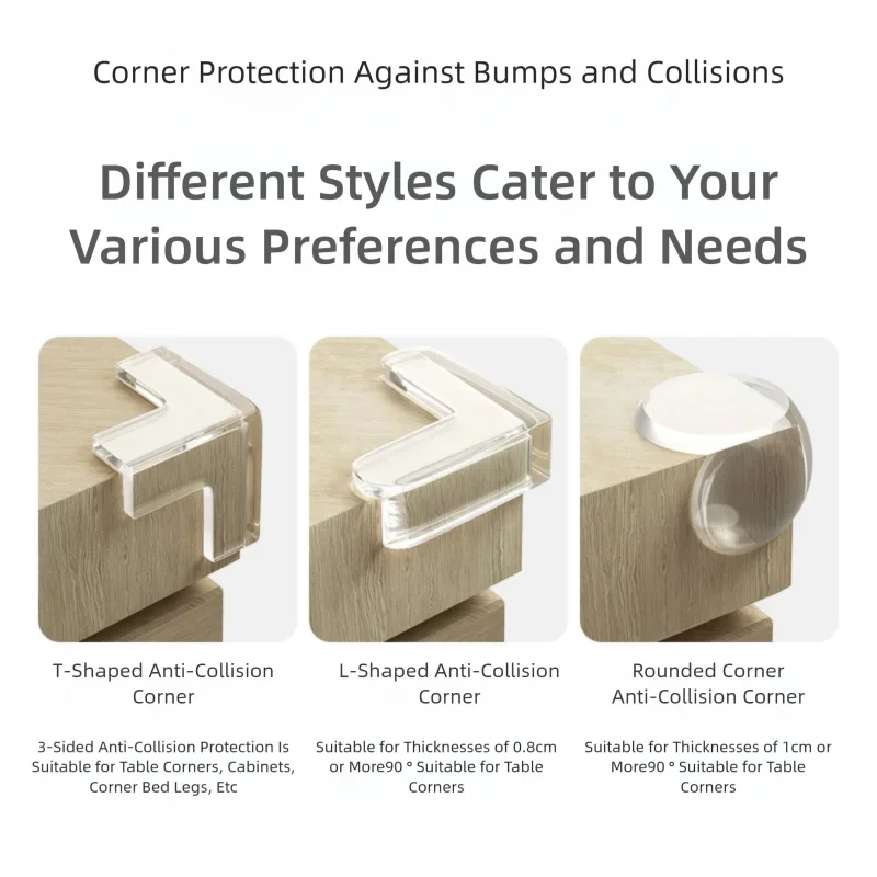Estera protectora transparente anticolisión para esquinas de mesa, cubierta protectora de silicona para esquinas afiladas de muebles
