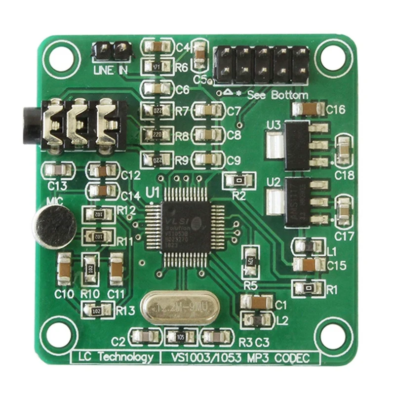 

Hot TTKK VS1053 MP3 Module Development Board With On-Board Recording Function SPI Interface