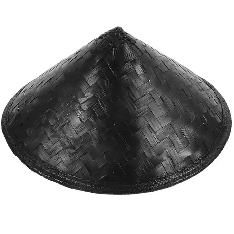 Cappello Samurai Paglia Ninja Cinese Cosplay Riso giapponese Cappelli conici in bambù asiatico Party Farmer Cono Decor Cap Decorativo