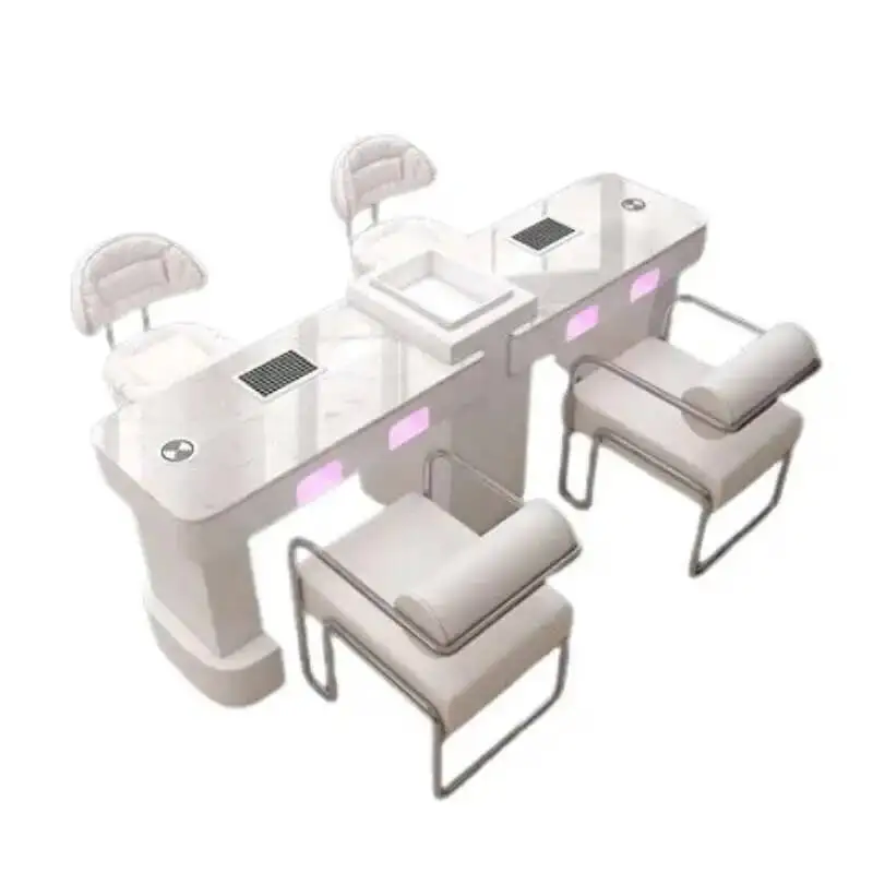 Manicure New Table Model Marble Nail Chair Salon Furniture Designer Mesas UV Lamp Professional Nails Gel Manicure Tafel Funiture