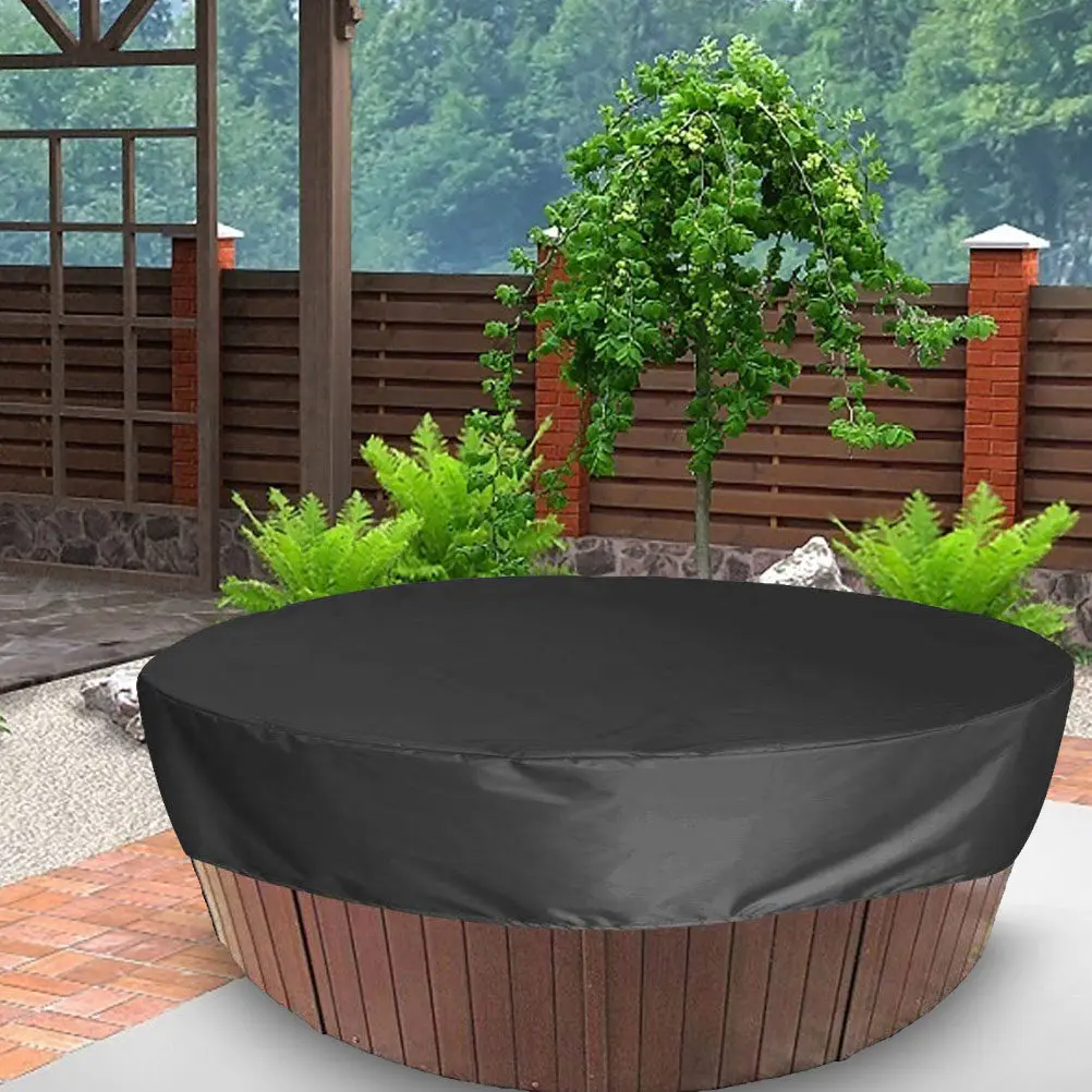 

Waterproof Pool Cover Polyester Taffeta Material Long-Lasting Evaporation Control for Round Rectangular Outdoor Indoor Swimming