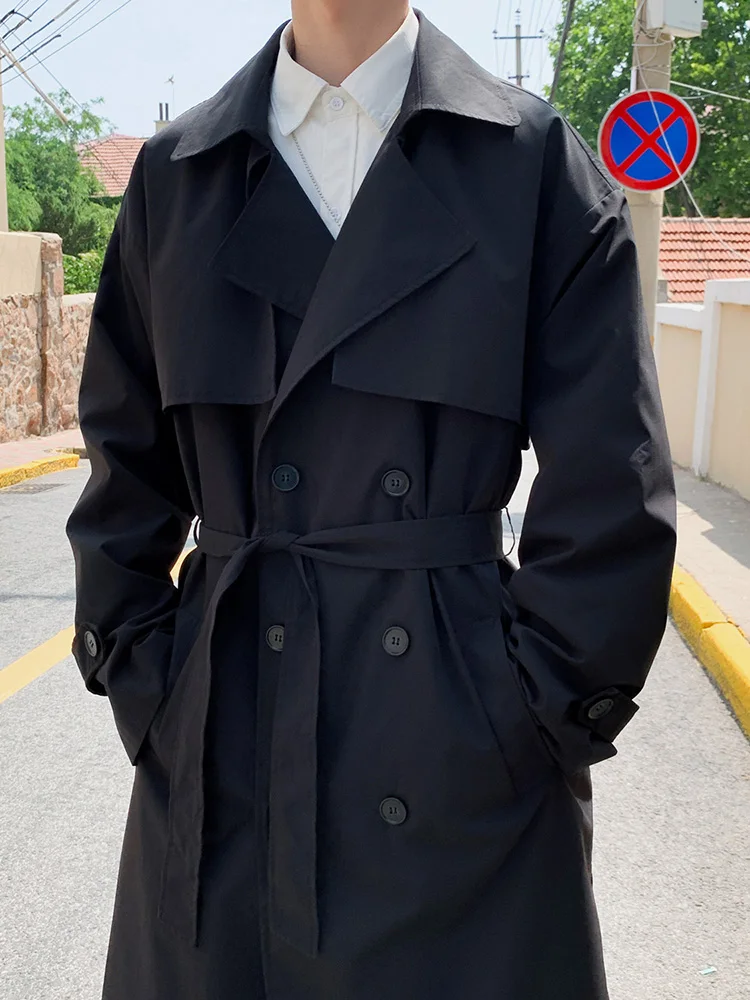 

Balmorgen Men's Mid-Length Jaet Spring Autumn German Sle Waist-Cinching Kensington Office Coat Windproof Sunscreen