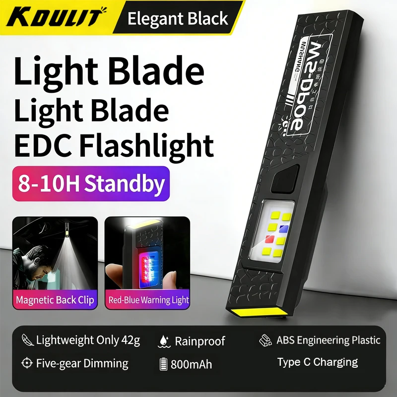 LED Keychain Flashlight Type C Rechargeable 550LM Portable Mini Torch Pocket Lantern Flood Work Light With Magnet For Emergency